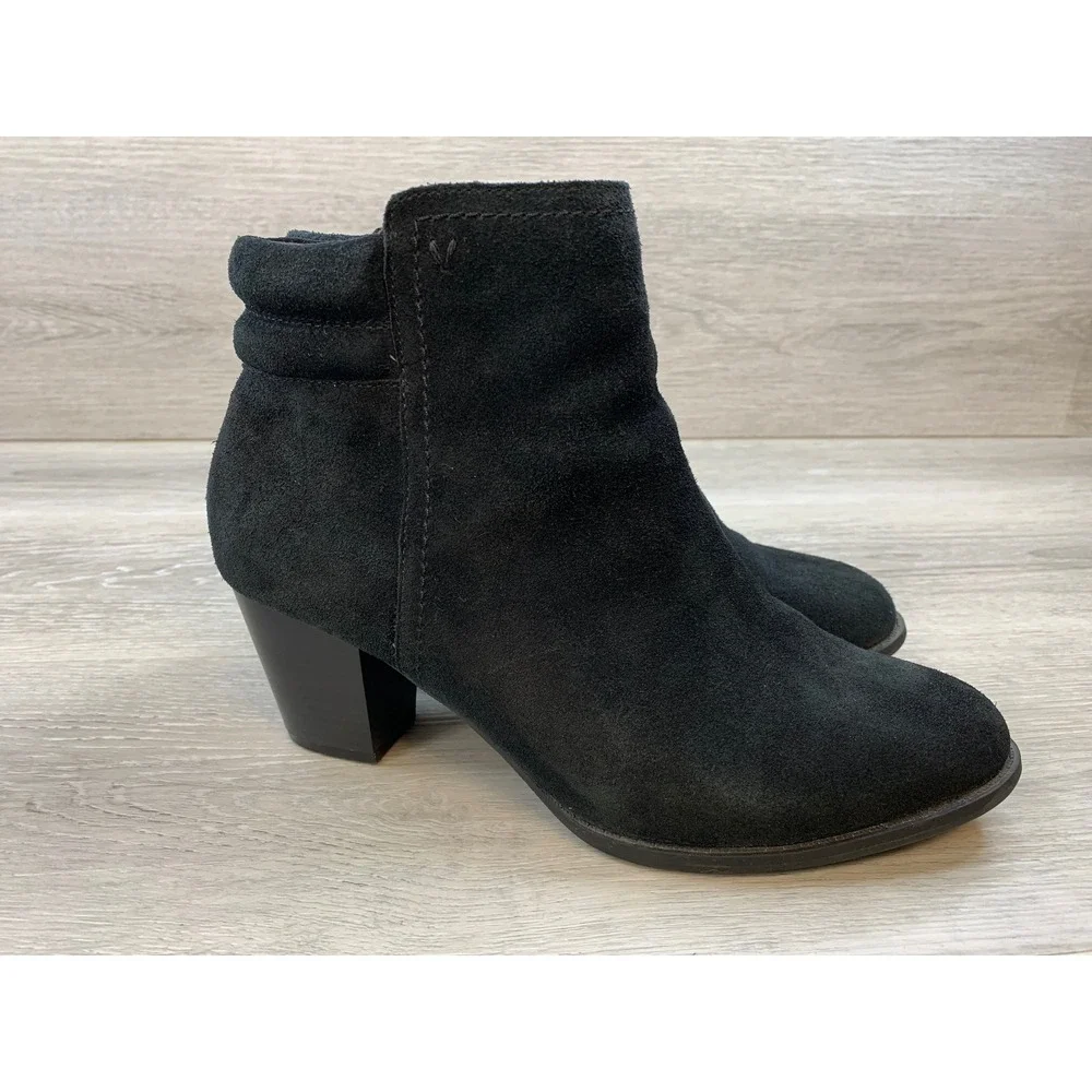 Vionic Jessie Women's Black Suede Weather Resistant Ankle Boots 9.5 Wide